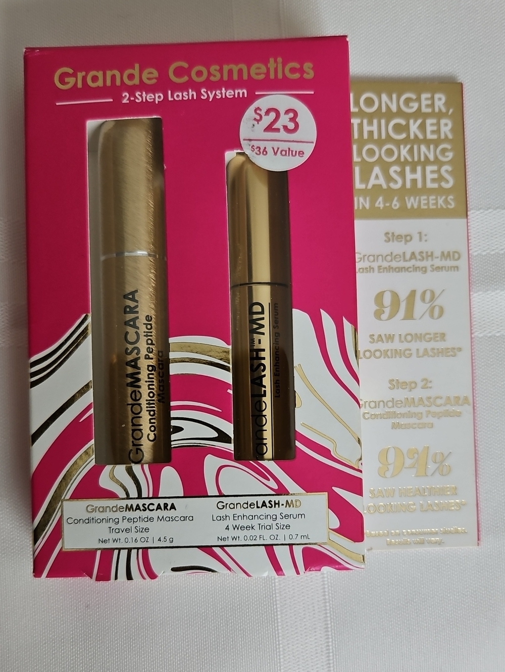 Travel Size GrandeLASH-MD & GrandeMASCARA Set - Gold